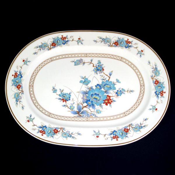 Noritake Bleufleur Oval Serving Platter Clearance