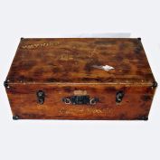 Navy Seabees WWII Okinawa Wood Sea or Travel Chest James Newbold