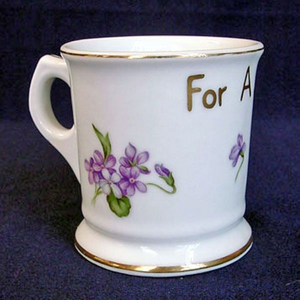 Occupied Japan Childs Shaving Mug with Violets Clearance #2