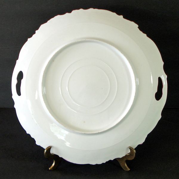 Hand Painted Orchids Porcelain Handled Cake Plate Clearance #4