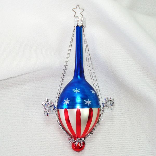 Inge Patriotic Balloon Christmas Ornament Real Penny Clearance #2
