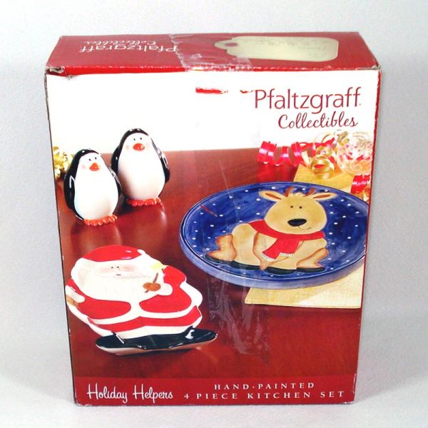 Pfaltzgraff Holiday Helpers Christmas Serving Set in Box Clearance