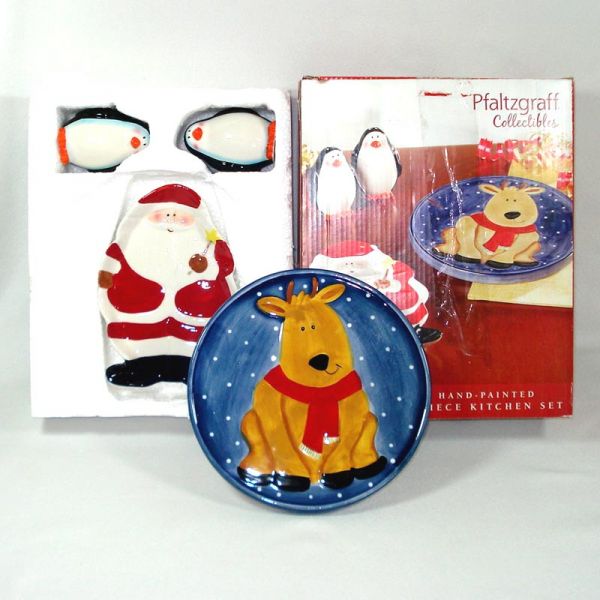 Pfaltzgraff Holiday Helpers Christmas Serving Set in Box Clearance #2