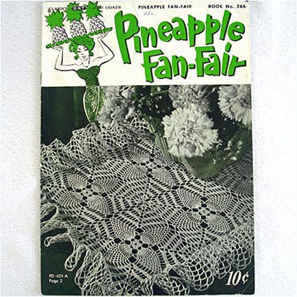 Pineapple Fan-Fair Crochet Pattern Instruction Booklet Clearance