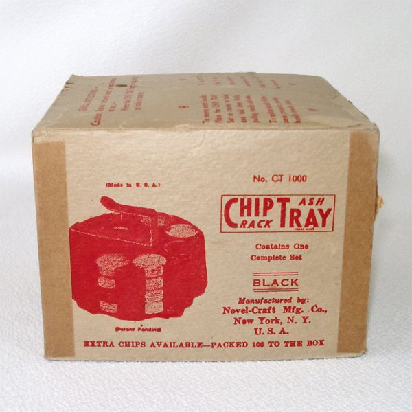 Boxed Individual Poker Caddy Ashtrays Set With Chips #5