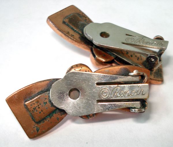 Renoir Bow Copper Clip Earrings #3