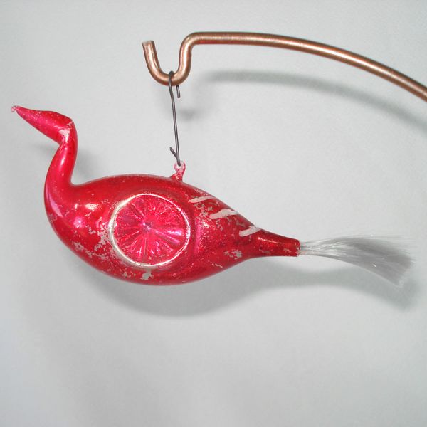 German Antique Swan, Ribbed Cone Glass Christmas Ornaments #4