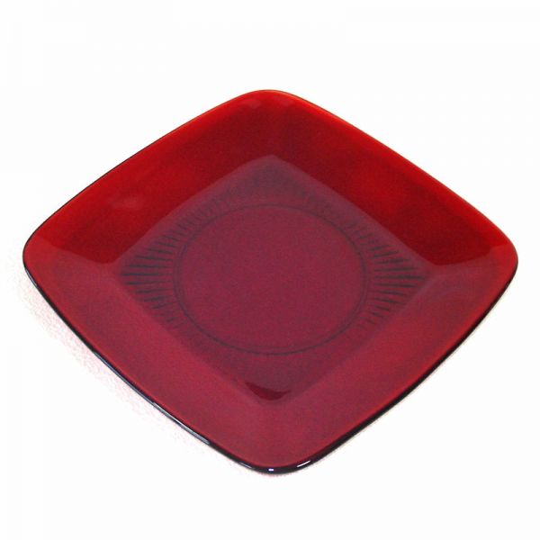 Anchor Hocking 3 Royal Ruby Charm Lunch Plates #2
