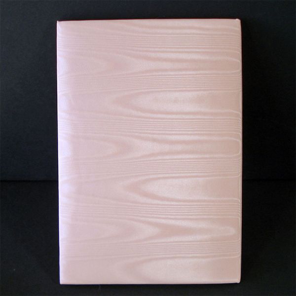 Pink Satin 1940 Baby Birth Record Book Unused Painted Cover #2
