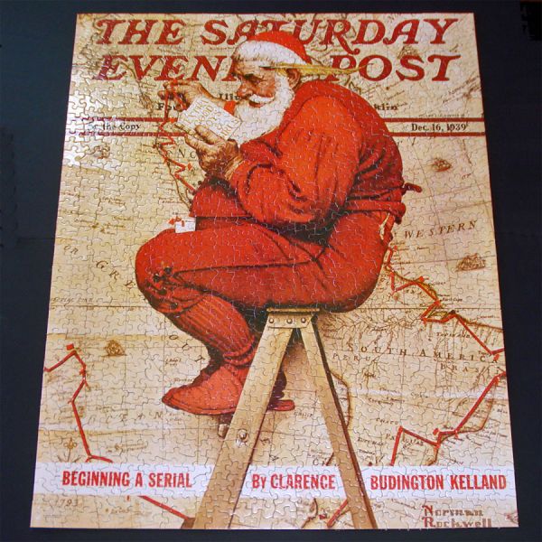 Mapping His Course Springbok Christmas Santa Jigsaw Puzzle #2