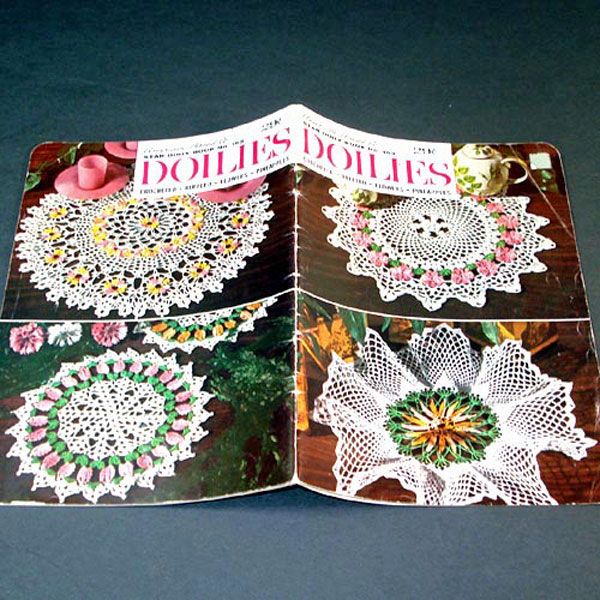 American Thread Crochet Flower Doilies Pattern Booklet Clearance