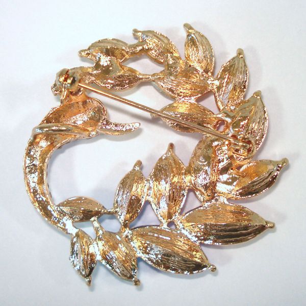 Colorful Rhinestone Swan Brooch Pendant #2
