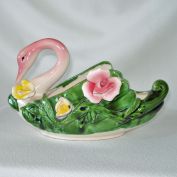 Royal Sealy Swan With Roses Planter Clearance