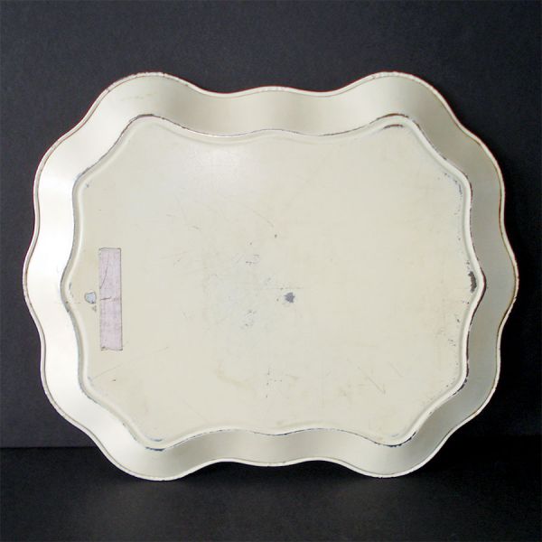 Colorful Hand Painted Flowers Tole Tray 17 Inches #3
