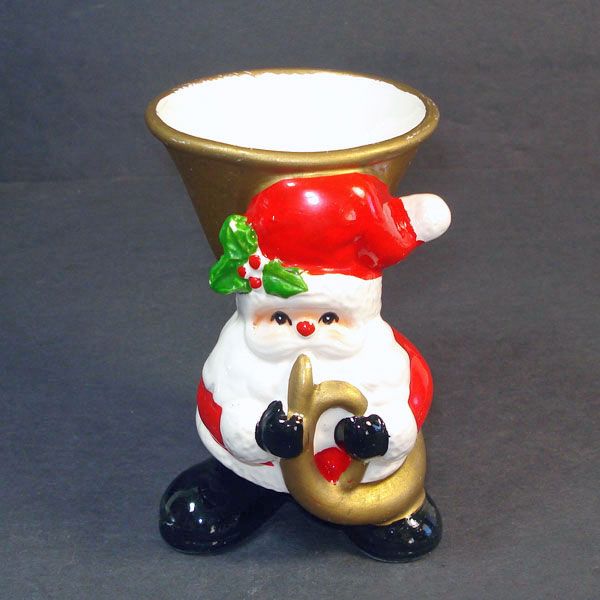 Fitz And Floyd 1976 Santa Claus Christmas Planter Vase Clearance