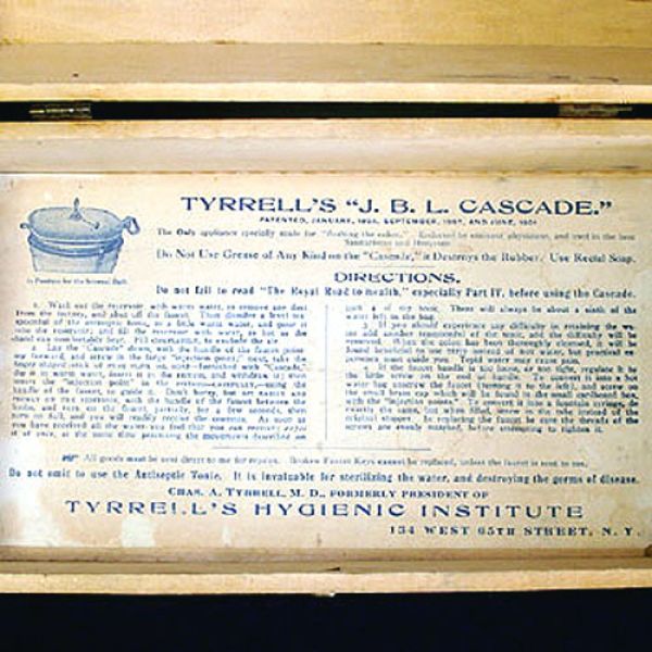 1903 Tyrrells Hygienic Wood Box Quack Medicine Enema Colon Cascade Clearance #4