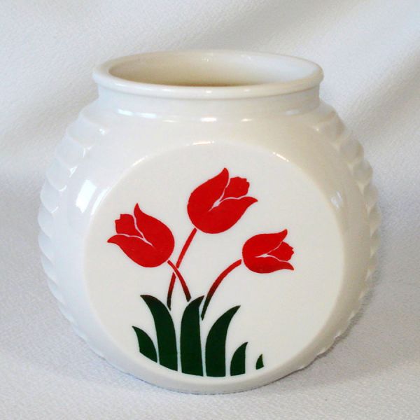 Anchor Hocking Art Deco Tulips Grease Jar #3