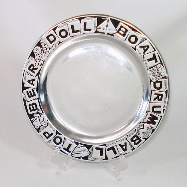 Wilton Armetale Pewter Child's Plate With Toys #2