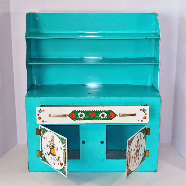 Wolverine Dutch Kids Tin Litho Play Cabinet Hutch #2
