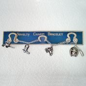 Western Charm Bracelet 1950s Japan Toy on Original Card Clearance