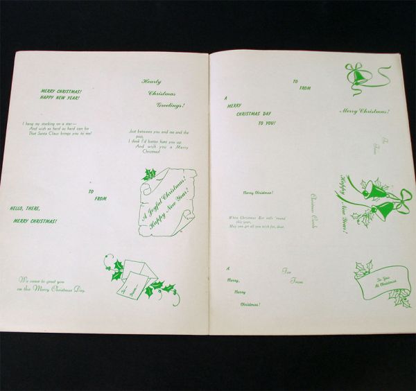 1946 Make Your Own Christmas Cards Uncut Book Eve Rockwell #5